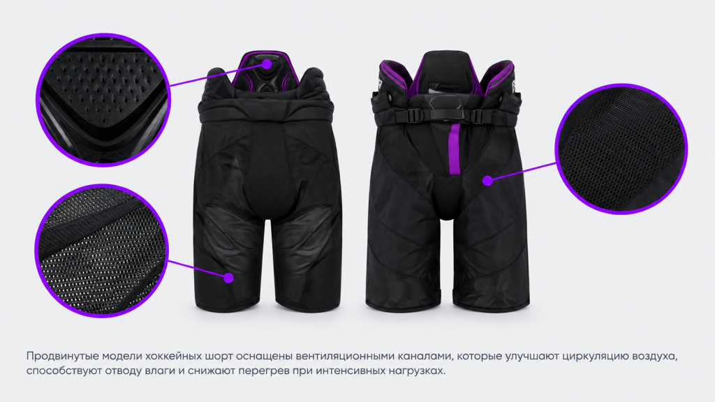 Защитные элементы хоккейных трусов