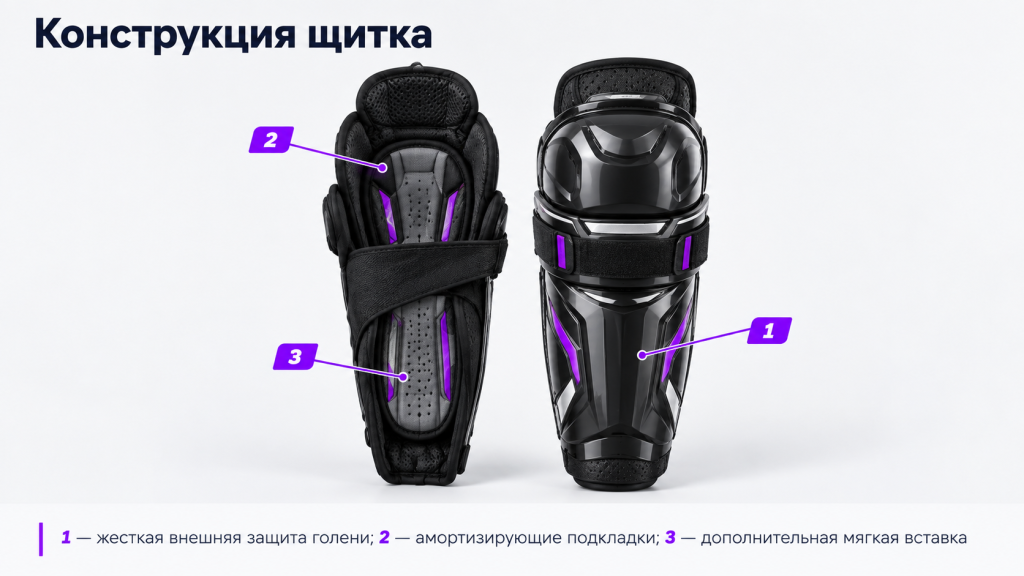 Хоккейные щитки: защита колена и голени